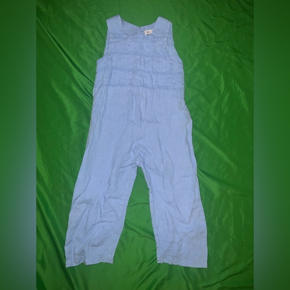 Zara Sky Blue Girls Kids' Jumpsuit size 4-5 Years